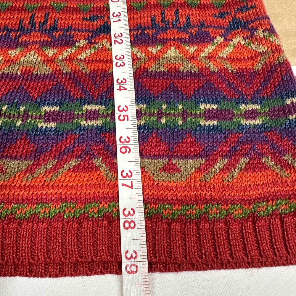 Ralph Lauren Red Multicolor Beacon blanket dress - Picture 6 of 7